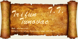 Trifun Tunovac vizit kartica